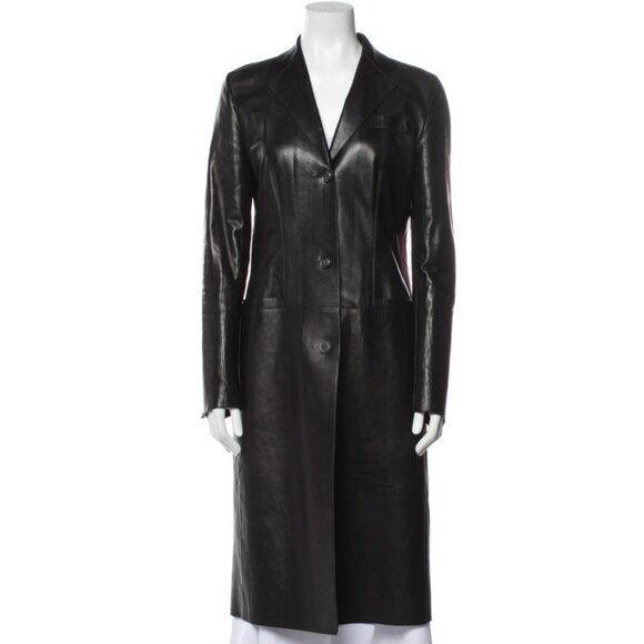 Tom Ford Gucci Leather Blazer Dress Trench IT 40 / US Small - Picture 1 of 11